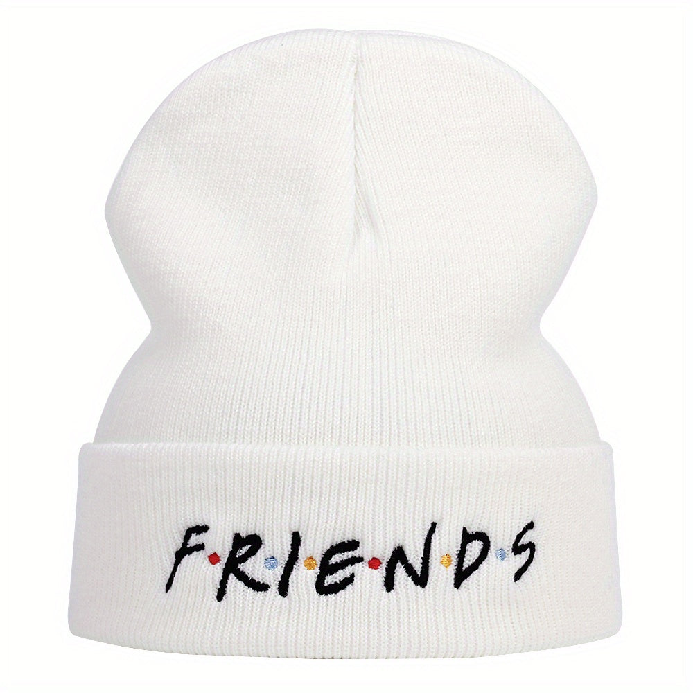 Fashionable Sport Windproof Knit Beanie Hat With Letter Friends