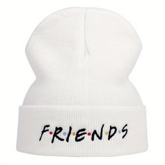 Fashionable Sport Windproof Knit Beanie Hat With Letter Friends