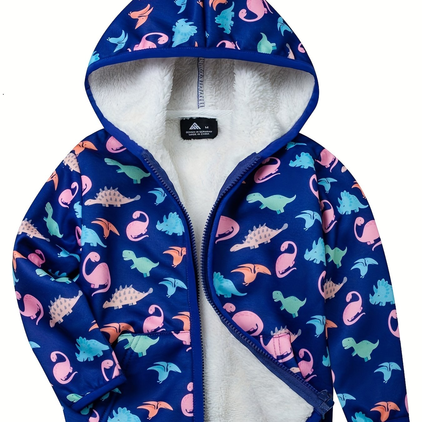 Toddler Fleece Jacket Baby Boys Girls Zip Up Hoodie Thick Warm Coat