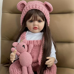 22 Inch Reborn Doll Baby Soft Rubber Princess Girl Toy Bathable