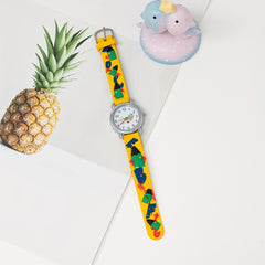 Kids Crayon Print Quartz Watch for Daily Life