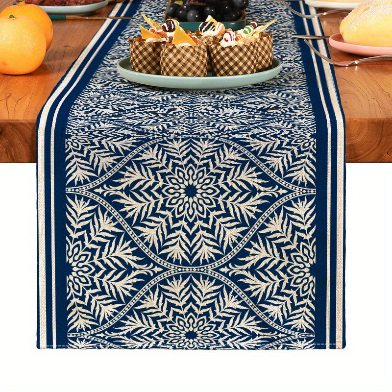 Bohemia Geometric Table Runner Linen Kitchen Dining Decoration