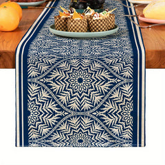 Bohemia Geometric Table Runner Linen Kitchen Dining Decoration