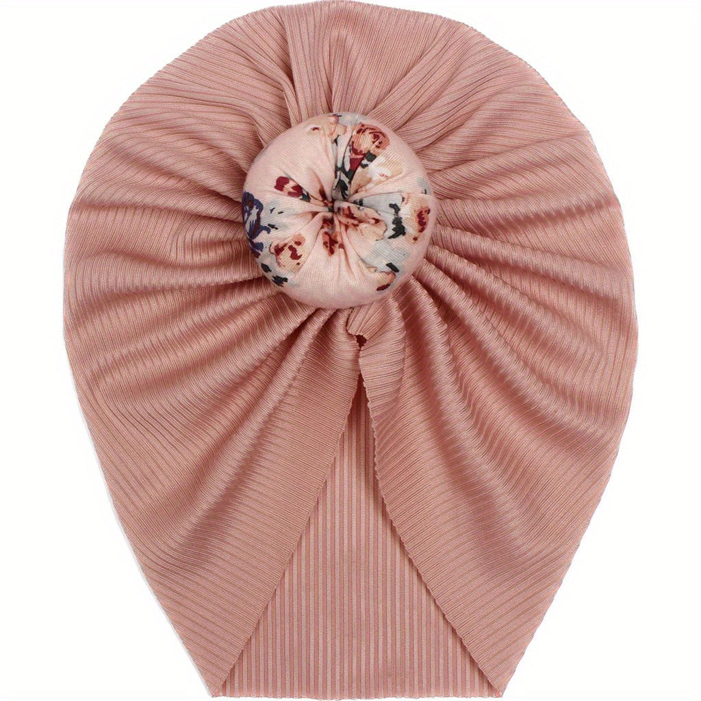 Threaded Ball Head Printed Halogen Gate Baby Headscarf