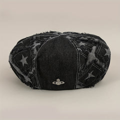 Denim Hat Retro Stitching Five-pointed Star Painter Hat