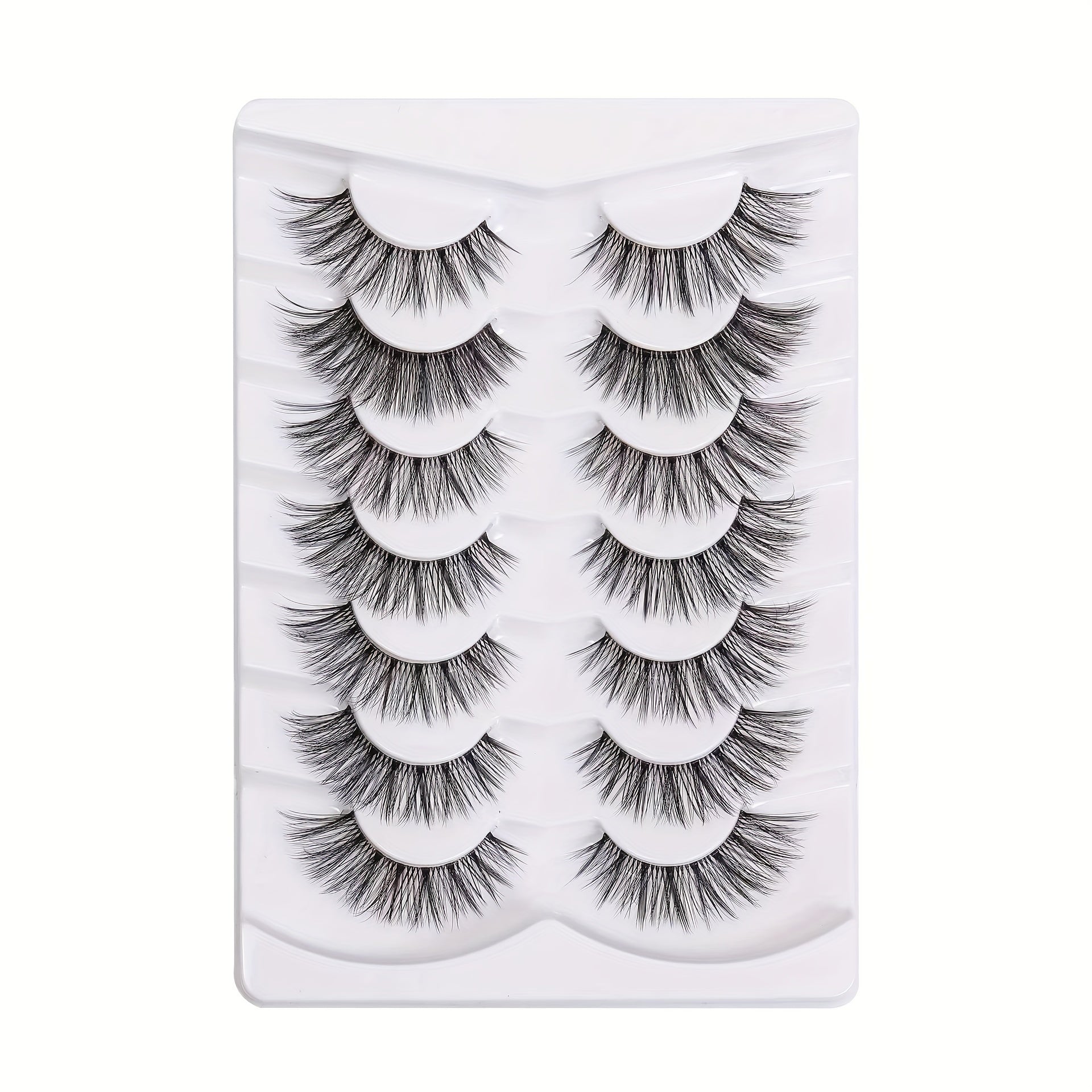 7 Pairs Thick 3D Curling False Eyelashes Fluffy Volume D Curl Lashes