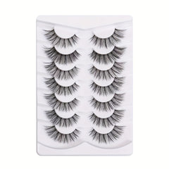 7 Pairs Thick 3D Curling False Eyelashes Fluffy Volume D Curl Lashes