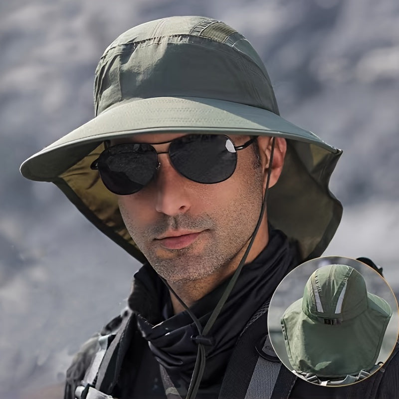 Sun Screen Hat With Neck Flap for Men & Women
