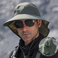 Sun Screen Hat With Neck Flap for Men & Women