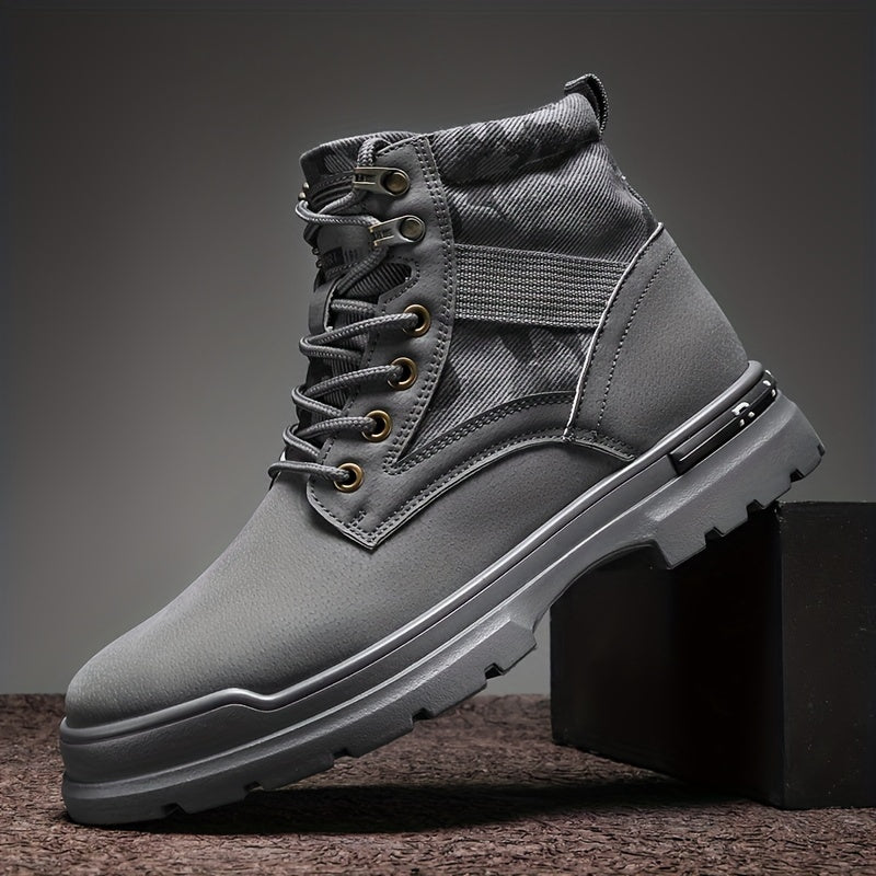 Men's Combat Boots Casual Lace up Walking Shoes Army Boots