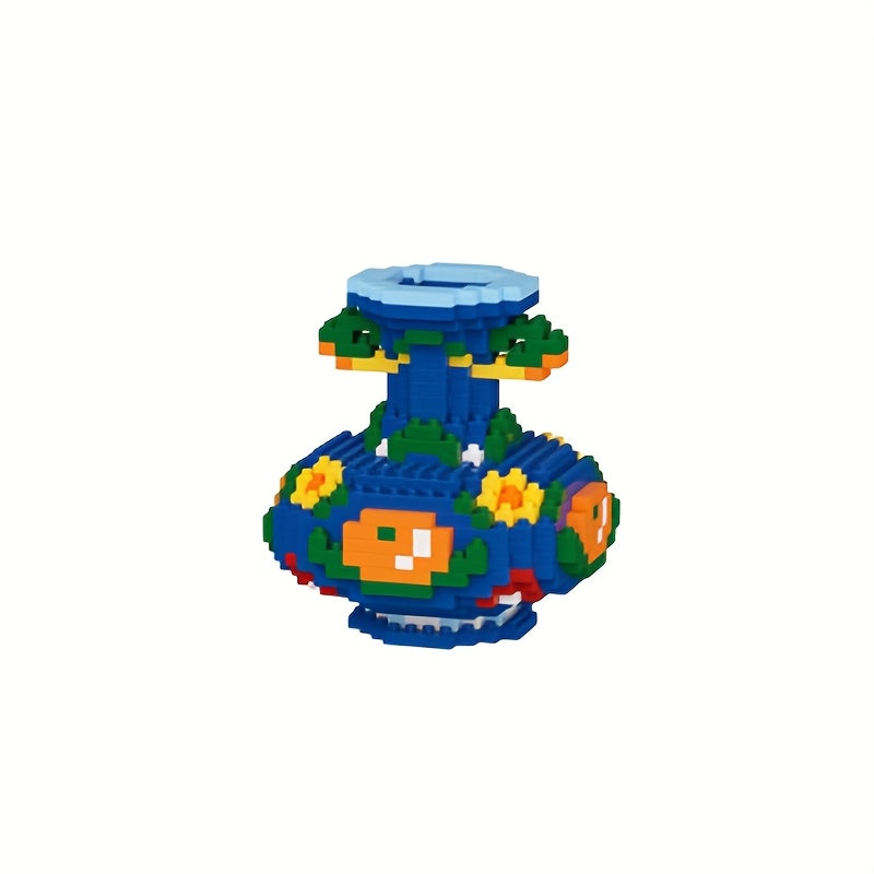 Stacked Building Block Vase Shaped Puzzle Toy