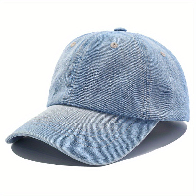 Men's Denim Baseball Cap Jeans Snapback Cap Casquette Plain Bone Hat Gorras