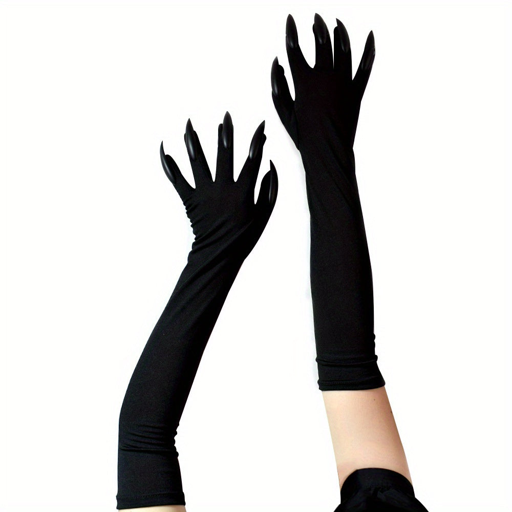 Halloween Long Nail Gloves Gothic Ghost Claw Sleeve Covers Horror Costume Party