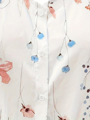 Floral Print Long Sleeve Blouse