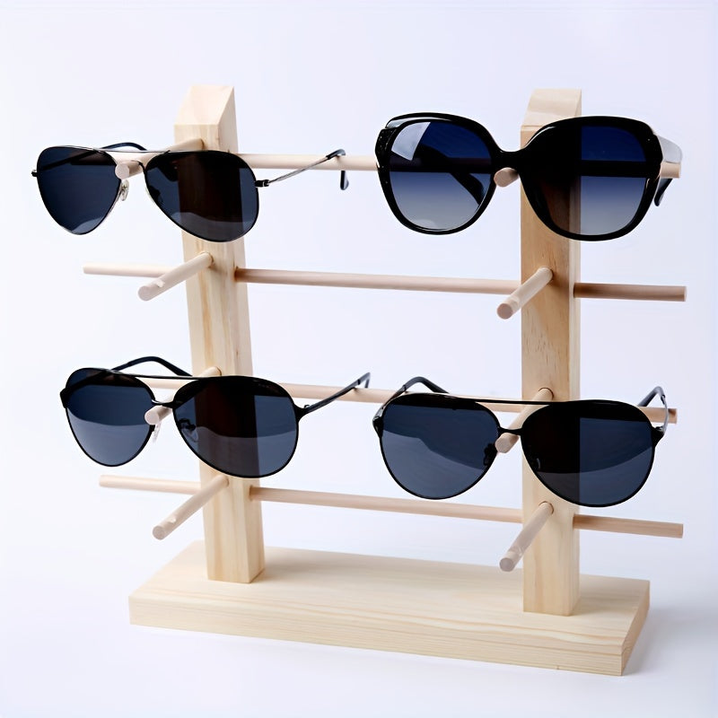 Pine Wood Sunglasses Stand Display Rack for Retail Stores