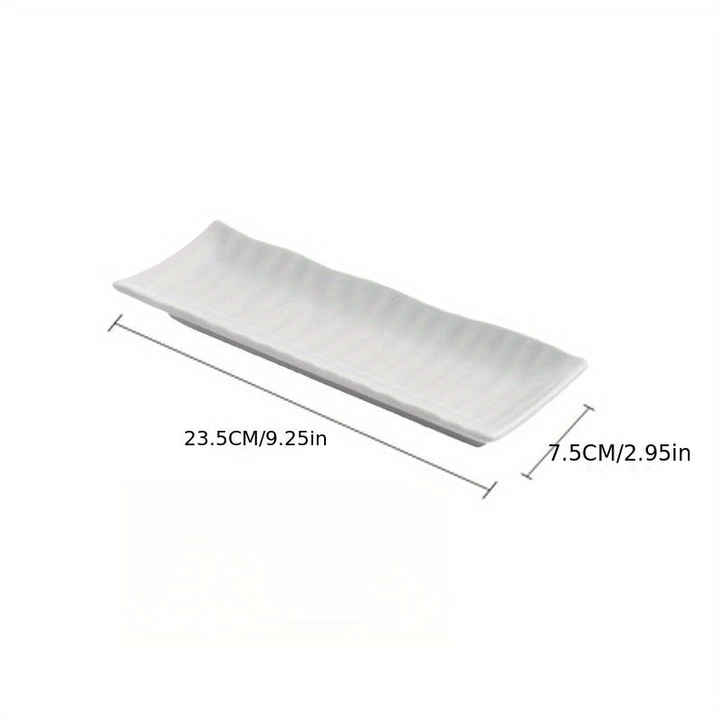 2pcs Porcelain Sushi Plates 23 9 25in Ceramic Restaurant Household Sushi Plate