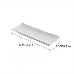 2pcs Porcelain Sushi Plates 23 9 25in Ceramic Restaurant Household Sushi Plate
