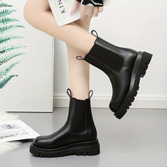 Women's Stretch Fabric Slip On Boots Non-Slip Stylish Side Boots