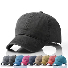 Mens Casual Solid Adjustable Baseball Cap