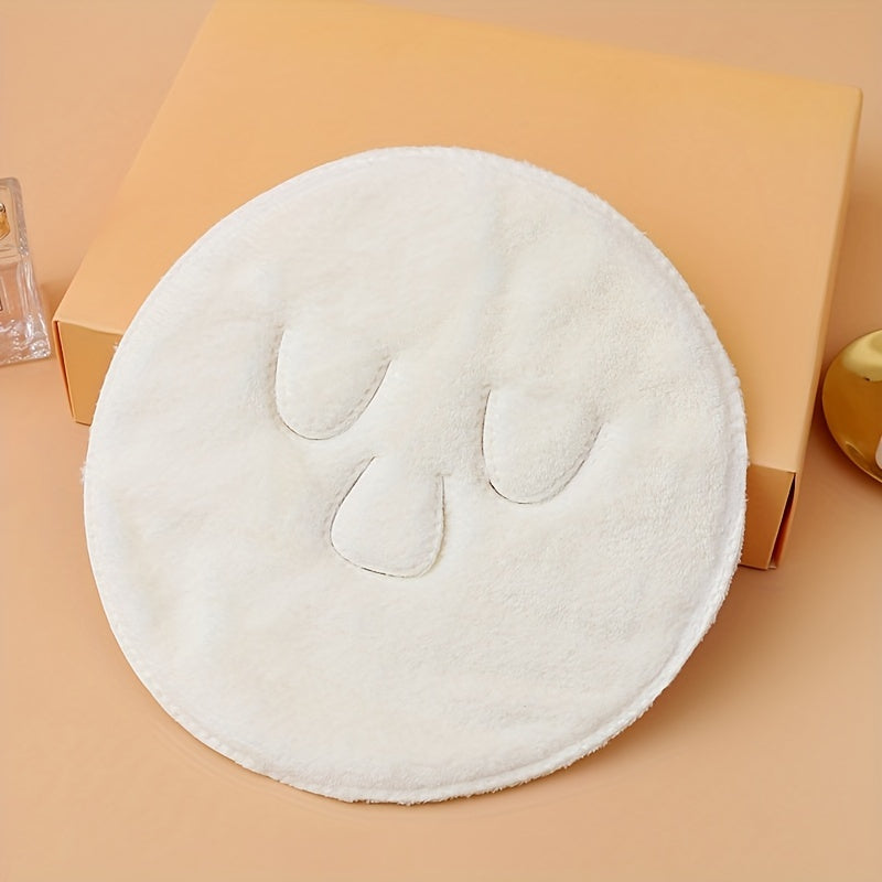 Hot Compress Face Towel Masks Reusable Facial Steamer Towel with 3 Holes