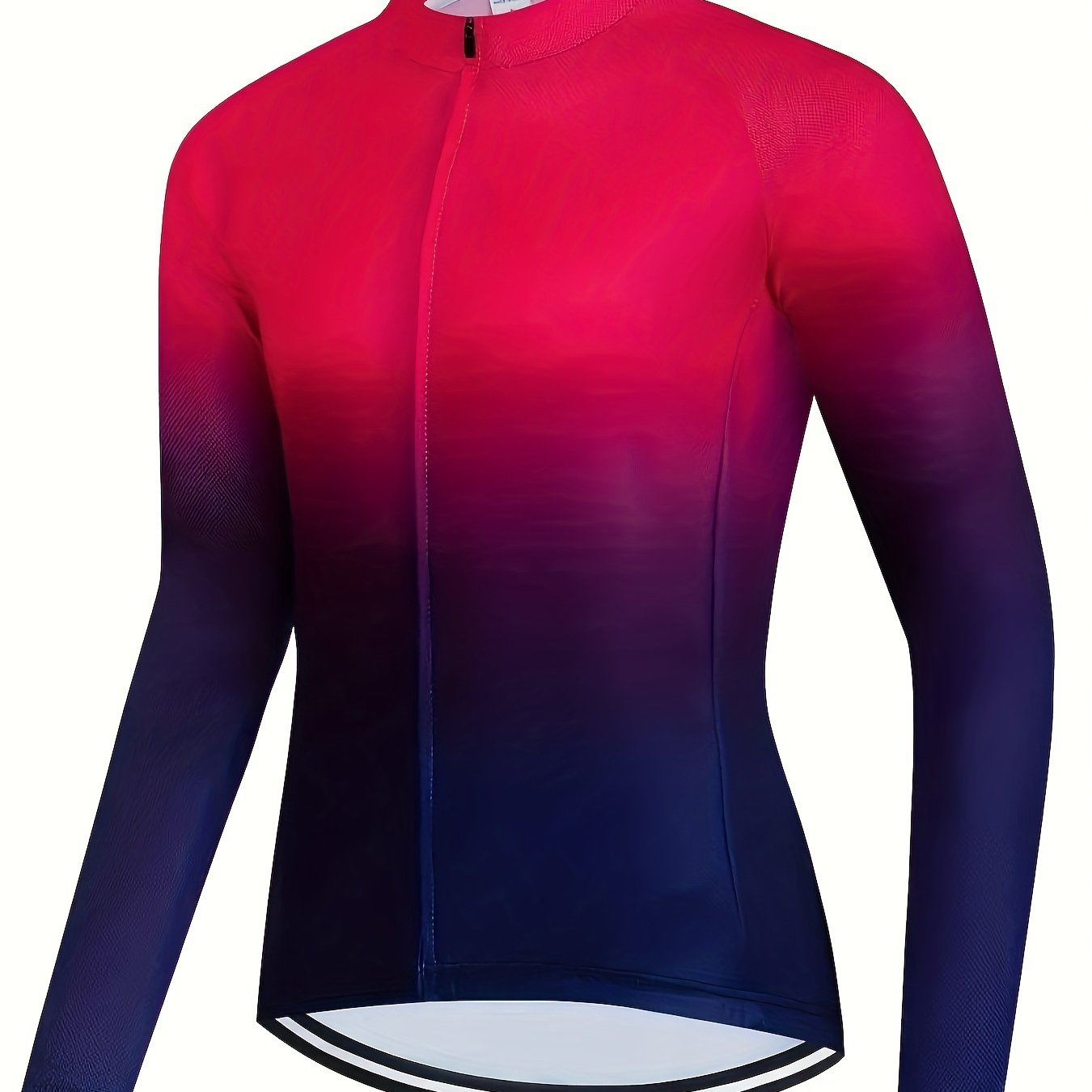Men's Cycling Jersey Gradient Quick Dry Long Sleeve Shirt