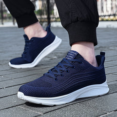 Men's Breathable Knitted Running Shoes Lightweight Sneakers