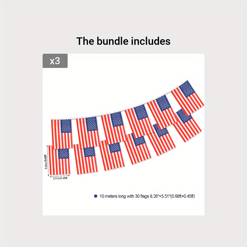 American Flag Decor Banner - Independence Day Celebration