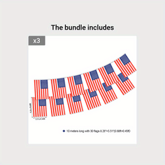American Flag Decor Banner - Independence Day Celebration
