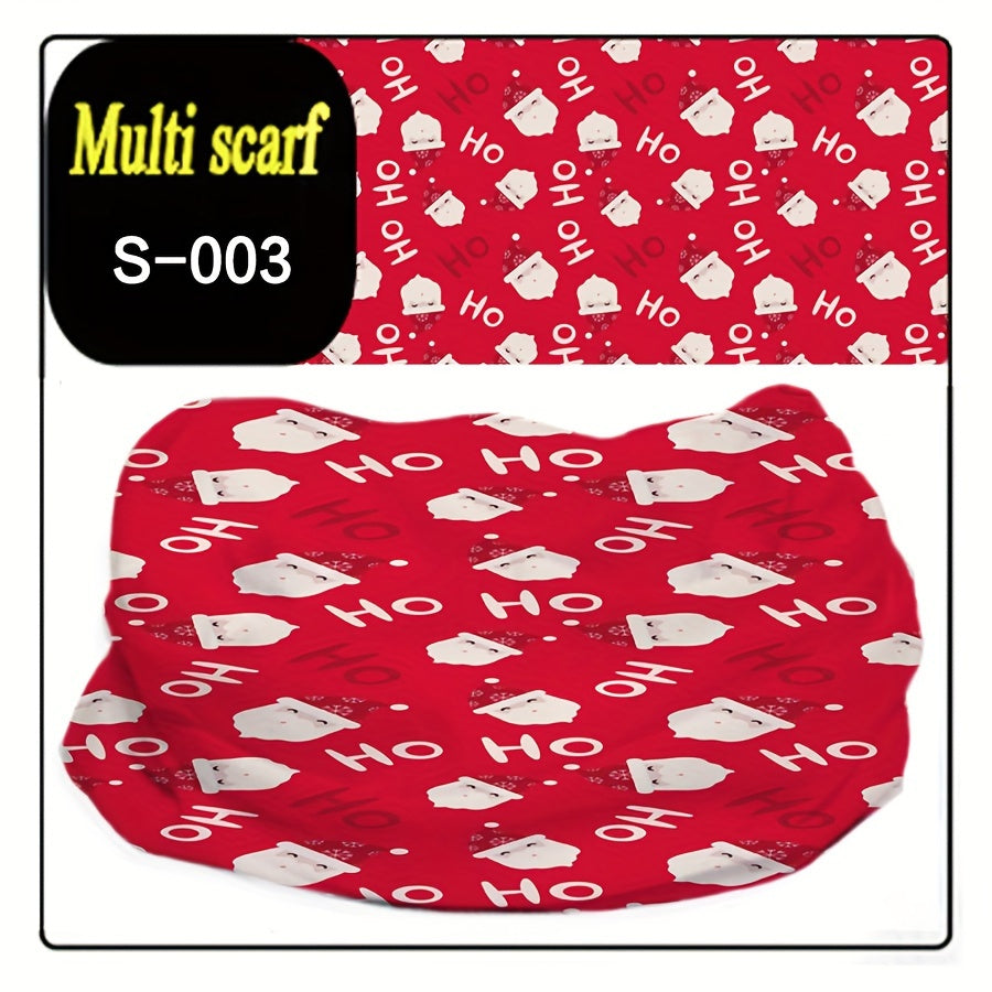 Seamless Sports Mask Neck Gaiter Christmas Print