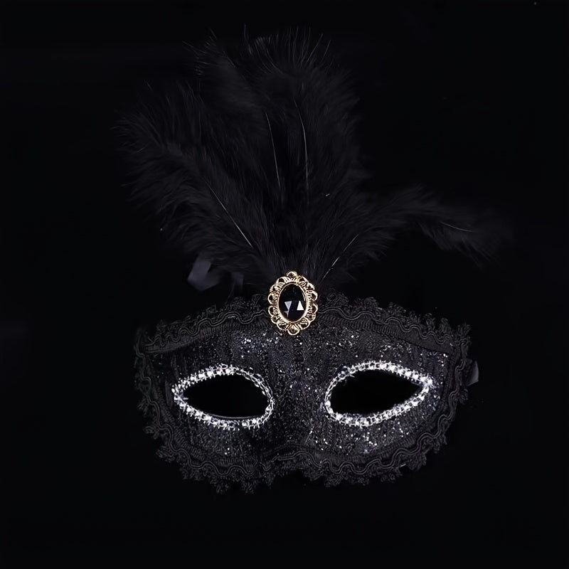 Girls Feather Mask Masquerade Cosplay Dress Up For Party