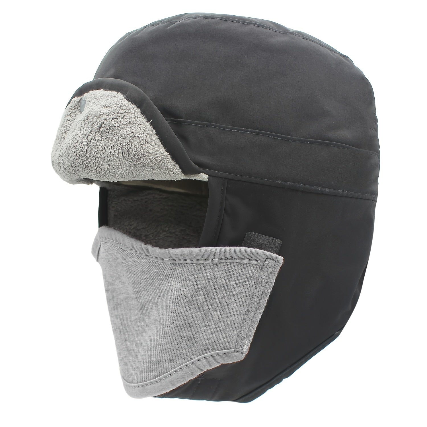 Kids Fleece Warm Waterproof Hat With Detachable Face Mask And Earflap