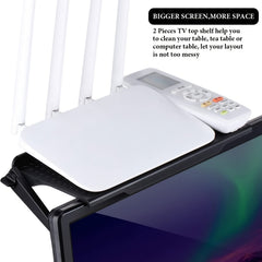 Adjustable TV Top Shelf Securely Store TV Monitor Cellphone Game Console