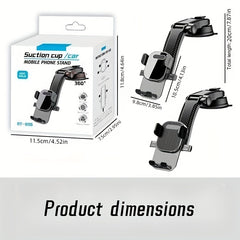 Car Phone Holder 360° Rotation Suction Cup Navigation Bracket