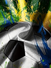 Boy's Splatter & Football Graphic T shirt Casual 3D Print Tee Kid's Clothing
