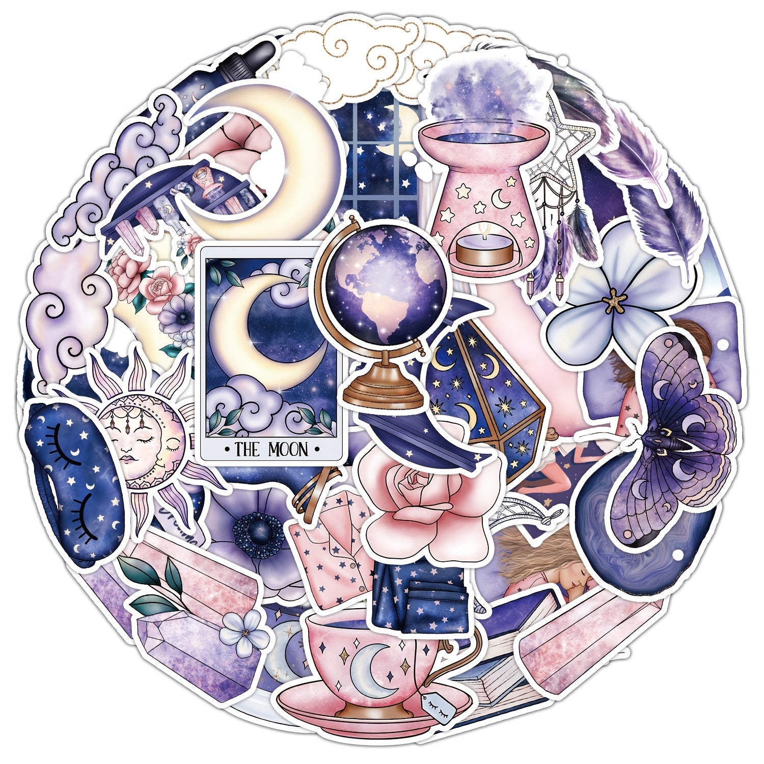 50Pcs Magic Doodle Waterproof Sticker DIY Self-Adhesive Stickers