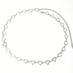 Heart Hollow Out Waist Chain Hip Hop Metal Waistband