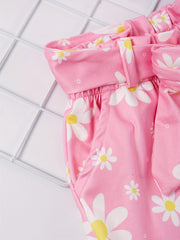 Toddler Girls Flowers Graphic Shorts Summer Clothes