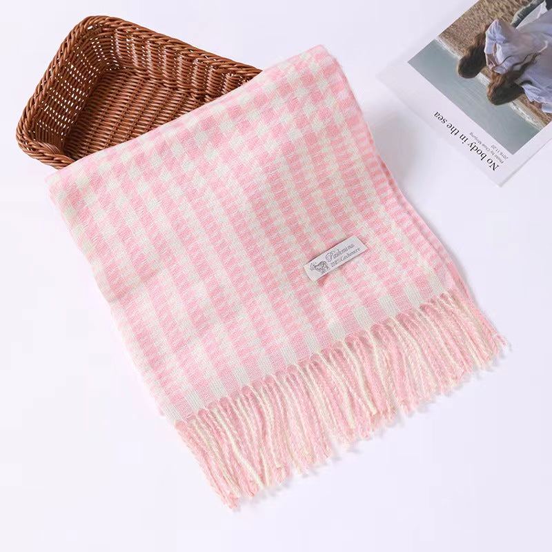 Women's Knitted Tassel Winter Cashmere Scarf