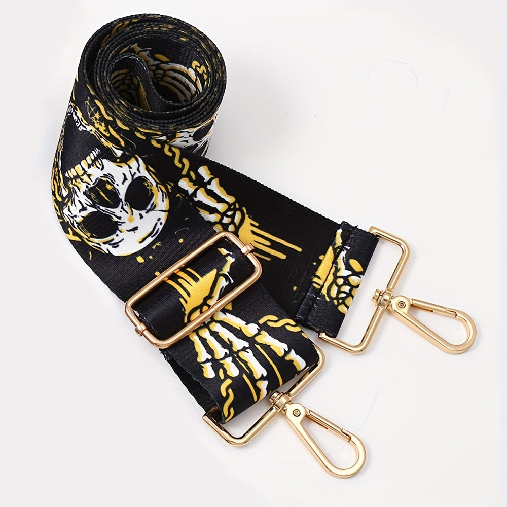 Ghost Skull Horror Purse Strap Wide Adjustable Bag Shoulder Replacement