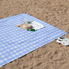Beach Mat Portable Sand Proof with Fixing Nails - Ideal for Hiking & Travel
