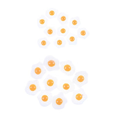 10pcs Dollhouse Resin Fried & Poached Eggs