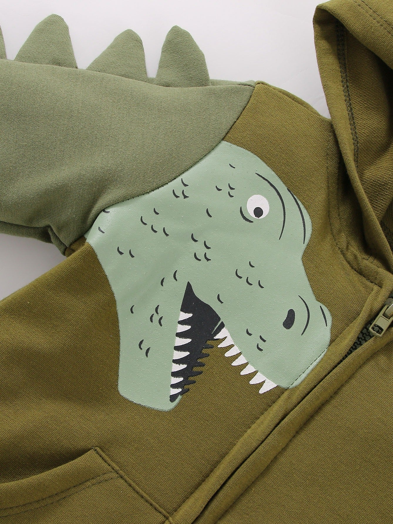 Dinosaur Print Long Sleeve Hoodie for Kids