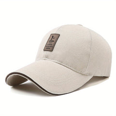Label Patch Unisex Baseball Cap Solid Casual Dad Hats Adjustable Couple Sun Hats