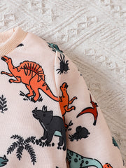 Baby Boy Dinosaur Full Print Sweatshirt Trousers Set