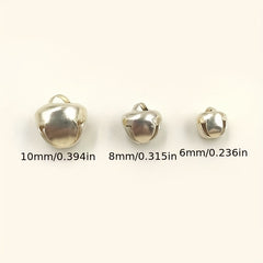 100Pcs Jingle Bells Charms DIY Christmas Home Decor Jewelry Craft Supplies