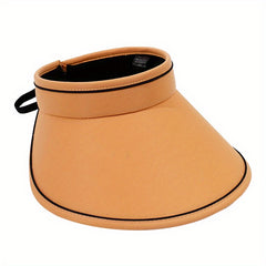 Double Visor Hat Wide Brim Drawstring UV Protection Sun Hat for Women