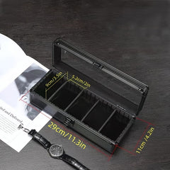Vintage Watch Storage Box Glass Mirror Cover High-end Watch Box