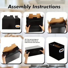 3pcs Durable Files Storage Box for Document