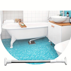 Telescopic Shower Curtain Rod Easy Installation