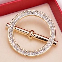 Rhinestone Snap Button Clothes Corner Knotted Button Buckle Pins